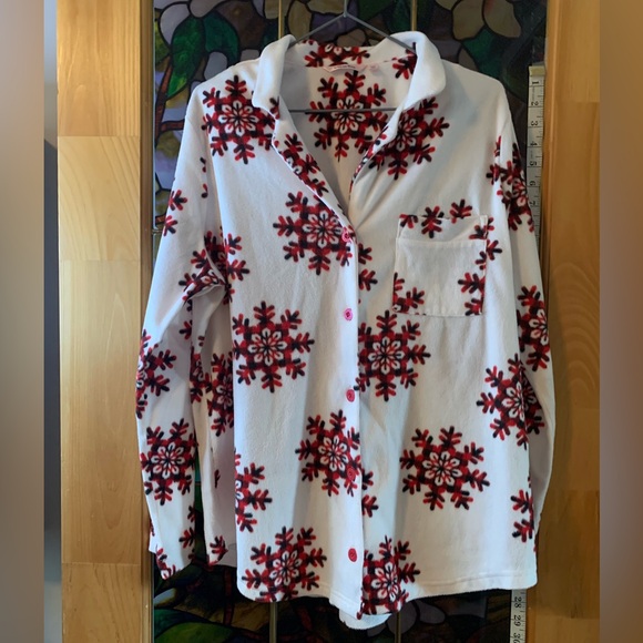 2 piece La Vie en Rose large womens snowflake pajamas - Picture 3 of 3